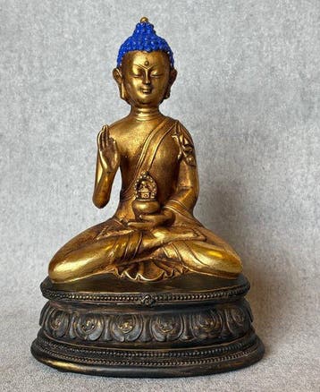 Statue, Boeddha 22 cm - 22 cm - Résine