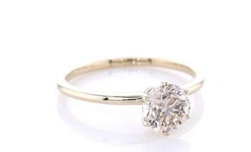 Zonder minimumprijs - Ring - 14 karaat Geel goud - 1.20ct., Handtassen en Accessoires, Nieuw