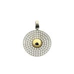 Bicolor gouden hanger met zirconia (Hanger of bedel), Ophalen of Verzenden, Gebruikt, Goud, Overige merken