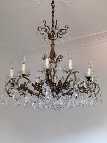 Kroonluchter - Kristal - Gigantisch barok, Antiek en Kunst