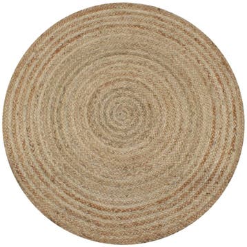 vidaXL Tapijt rond 150 cm gevlochten jute, Verzenden