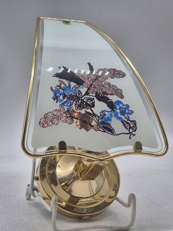 Massive – Wandlampe – Glas mit floralem Dekor und