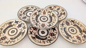 Ars Deruta - Tafelservies (6) - Keramiek - broodbordje, Antiek en Kunst