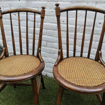 Stoel (4) - Eik - 4 Mooie Windsor stoelen