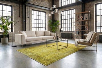 Geel vintage - Vloerkleed - 260 cm - 155 cm -  handgemaakt, Huis en Inrichting, Stoffering | Tapijten en Vloerkleden, Nieuw