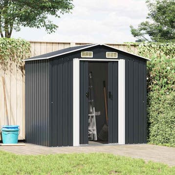 vidaXL Tuinberging 204x132x186 cm staal antraciet, Tuin en Terras, Verzenden, Nieuw