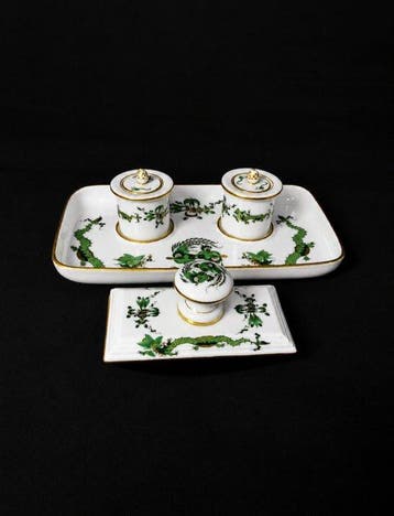 Meissen - Drago verde ricco - Servizio da scr scrittoio -, Antiek en Kunst