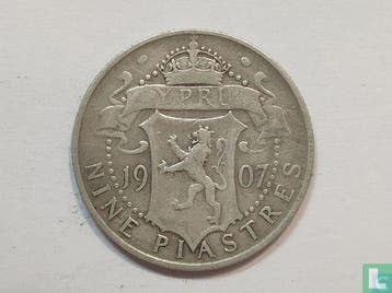 Cyprus 9 piastre 1907, Verzenden, Losse munt, Goud