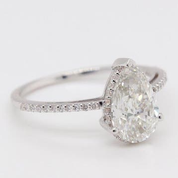 Zonder minimumprijs - Ring - 14 karaat Witgoud - 2.04ct. tw., Nieuw