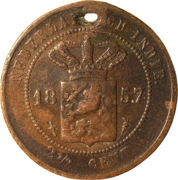 Nederlands-Indië. 2 1/2 Cent 1857 t/m 1945 (12