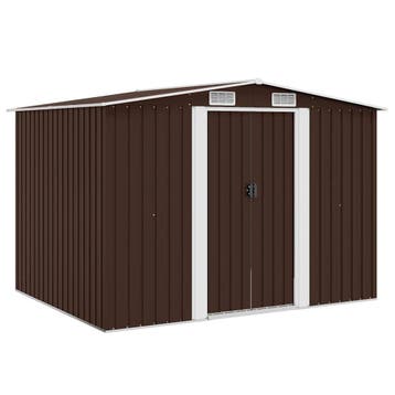 vidaXL Tuinberging 257x205x178 cm staal bruin, Verzenden, Nieuw