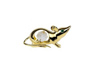 24K Vergulde Kristallen Beeldjes – Luxe Cadeaus &amp;Verzamel, Overige materialen, Verzenden, Nieuw, Goud