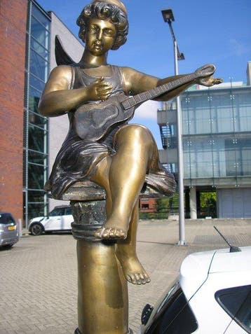 sculptuur, GROOT XXL 60 CM CHIQUE ANTIQUE BRONZEN STATUE :
