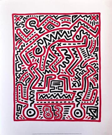 Keith Haring - Fun Gallery Exhibition 1983 - Giclée - 62x52