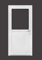 PVC Deur 1/2 glas Basic b85xh185 cm wit L, 80 tot 100 cm, Minder dan 200 cm, Nieuw, Ophalen of Verzenden