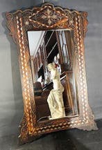 Wandspiegel - Hout: eik, parelmoer - Parelmoeren spiegel