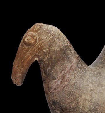Mesopotamisch - Groot rhyton uit Amlash, zoomvormig - paard, Antiek en Kunst