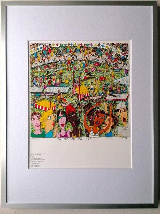 James Rizzi (1950-2011), after - Wings On My Feet, Antiquités & Art, Art | Objets design