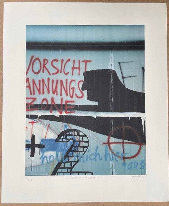 Peter Klasen (1935-2010). - Le Mur de Berlin - Spectre 2, Antiek en Kunst, Antiek | Overige Antiek