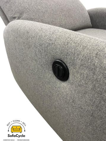 Elektrische relaxfauteuil grijs in stof – tweedehands, Huis en Inrichting, Verzenden, Nieuw
