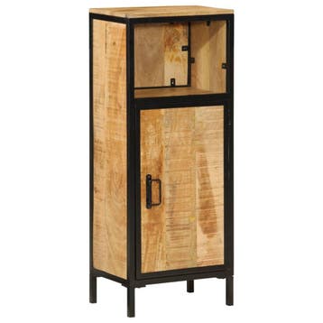 vidaXL Badkamerkast 40x27x90 cm massief mangohout en ijzer, Verzenden