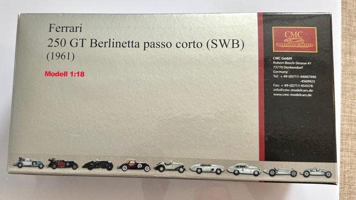 CMC 1:18 - Modelauto - Ferrari 250 GT Berlinetta Passo Corto, Hobby & Loisirs créatifs, Voitures miniatures | 1:5 à 1:12