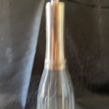Karaf - .950 zilver, verre - einde 19°, Antiquités & Art