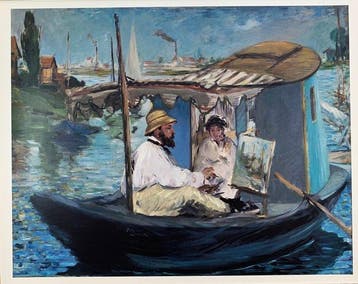 Edouard Manet (1832-1883), after - The barge, 1874 - Vintage