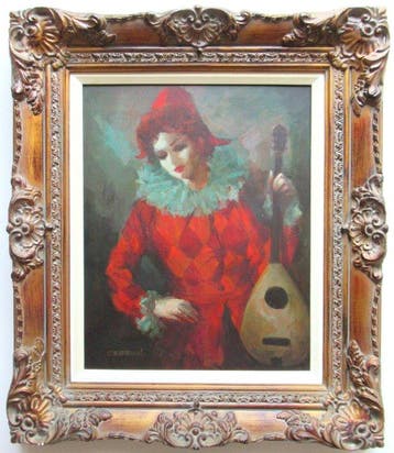 Juán Ramón Cebrián (1914-2006) - Weiblicher Harlekin mit