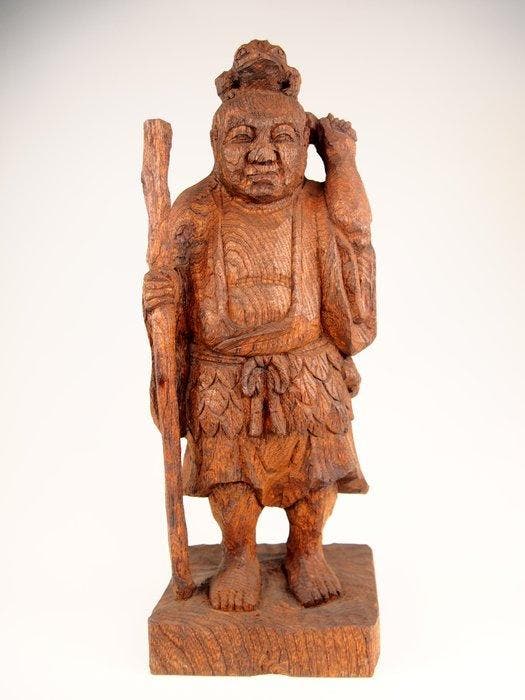 Hout - Seitaro Nakajima  - Heel mooi Gama Sennin, Antiek en Kunst, Antiek | Overige Antiek