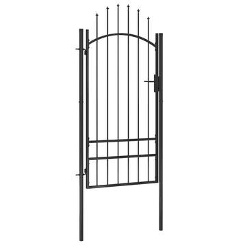 vidaXL Tuinpoort Woerden staal 1x2m zwart, Tuin en Terras, Verzenden, Nieuw