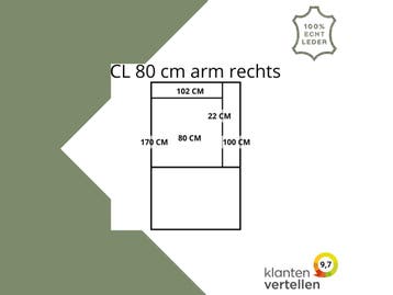 Leren elementenbank Flow - cl 80 arm rechts, Ophalen of Verzenden