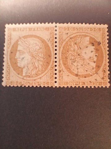 France 1870 - 10c Cérès Tête-Bêche - Yvert et Tellier n° 36B