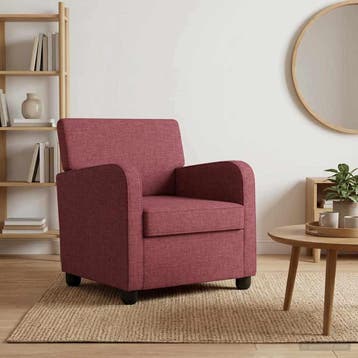 vidaXL Fauteuil Wijnrood Stof, Verzenden