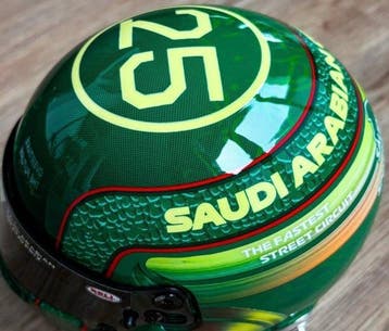 F1 - Saudi Arabian Grand Prix 2025 - Helm op schaal 1:2, Nieuw
