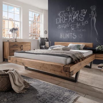 TPT Möbel Woody Massief Houten Balkenbed - 180 x 210, Maison & Meubles