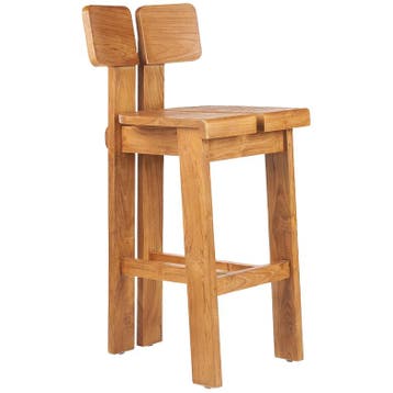 Bazar Bizar De Sama Sama Barkruk - Naturel - Ongebruikt, Verzenden, Zo goed als nieuw, Hout, 60 tot 90 cm