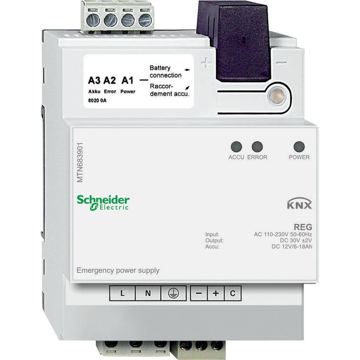Schneider Electric KNX Emergency Power Supply - MTN683901, Doe-het-zelf en Bouw, Elektriciteit en Kabels, Verzenden