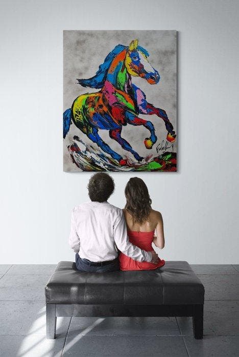 Henry Escobar - Cheval Electrique, Antiek en Kunst, Kunst | Designobjecten