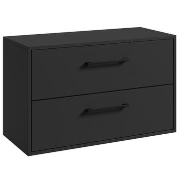 Wastafelkast Florence 80 x 46 cm – Mat Zwart, Verzenden, Nieuw