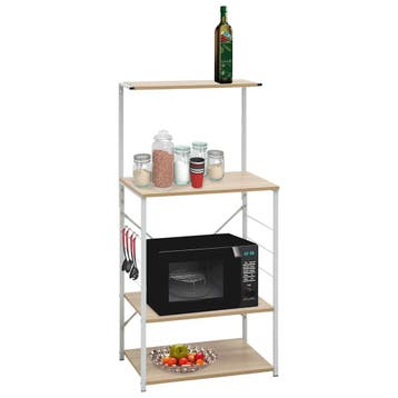 vidaXL Magnetronkast 60x39,6x123 cm bewerkt hout wit en, Verzenden, Nieuw