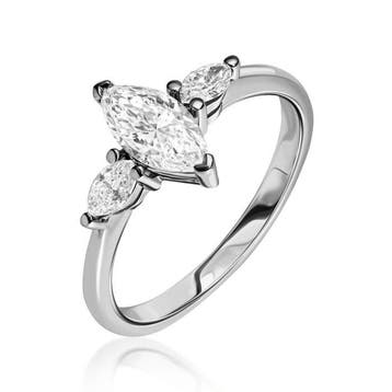 Verlovingsring - 14 karaat Witgoud - 2.22ct. tw. Diamant