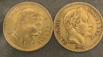 Frankrijk. Napoléon III. 20 Francs 1863-BB et 1865-A (lot de