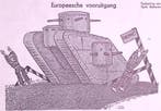 Tank gaat over de grens op Spotprent (lijst optie, Lithos), Verzenden