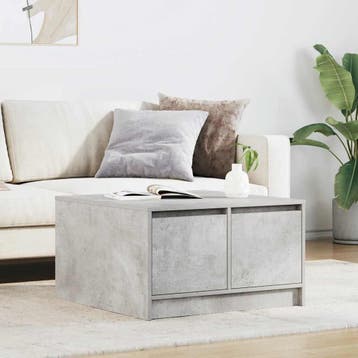 vidaXL Salontafel met lades 70,5x70x40 cm betongrijs, Huis en Inrichting, Tafels | Salontafels, Verzenden, Nieuw