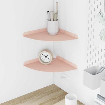 vidaXL Zwevende plank met plank met opslag 2 pcs Roze 24 x, Verzenden