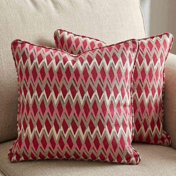 BA226 - Tissu Jacquard - Style Chevron - Rouge - Tissu