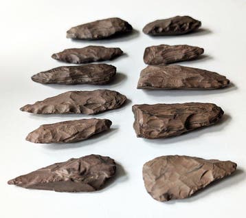 Paleolithisch Steen Hand axe, set van 11
