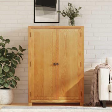 vidaXL Kledingkast met opslag Bruin 80 x 50 x 115 cm Massief, Verzenden, Nieuw