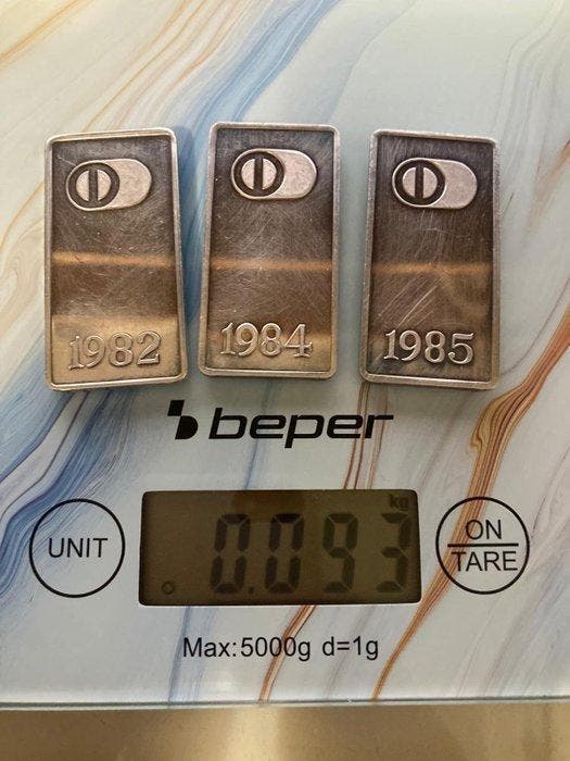3 Troy Ounce - Zilver .999 - Diners Club, Postzegels en Munten, Edelmetalen en Baren